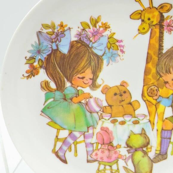Vintage Decorative Child's Plate Tea Party By Miramar - Picture 2 of 6